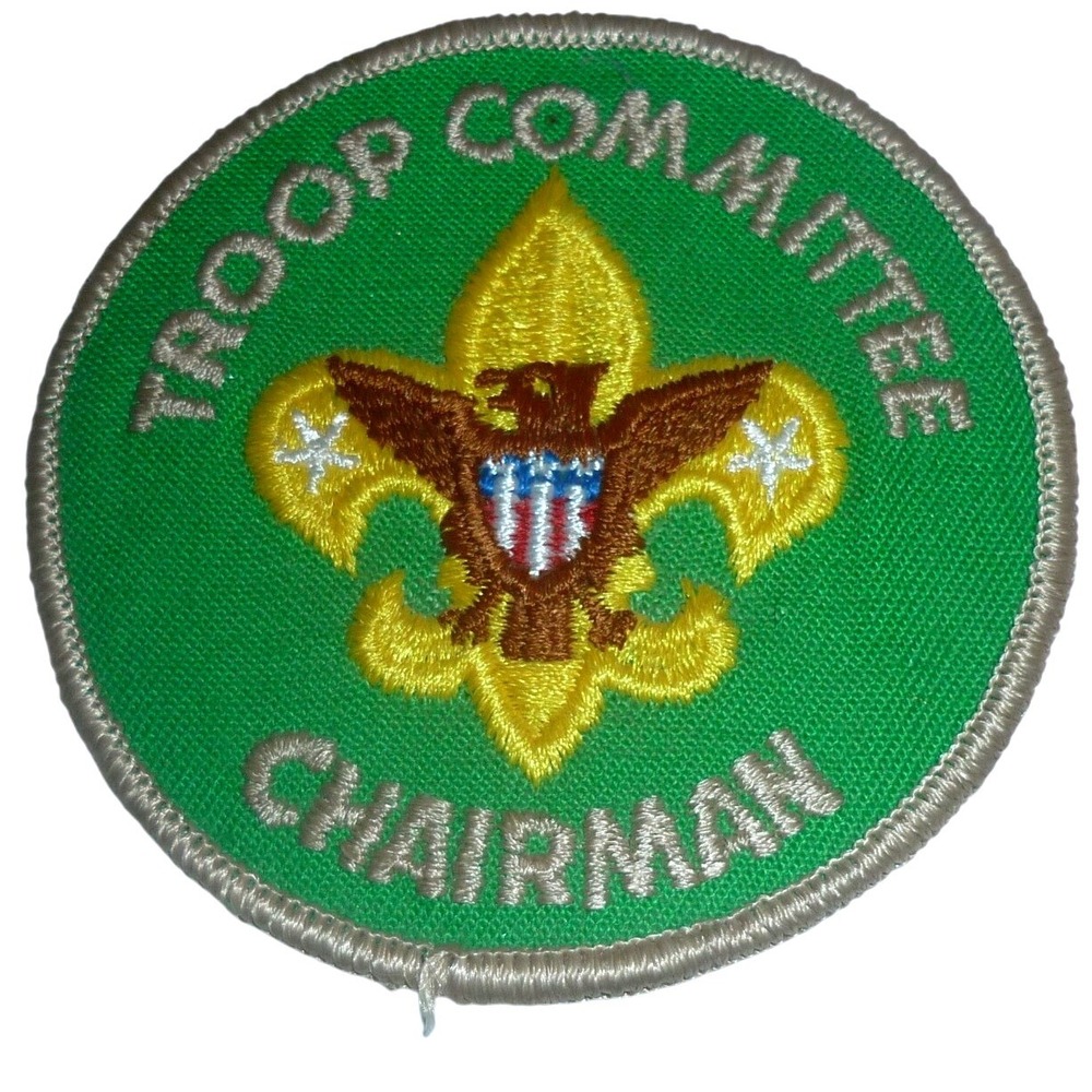 Vintage Boy Scouts of America Troop Committee Chairman Patch 1970s 1980s BSA 3in